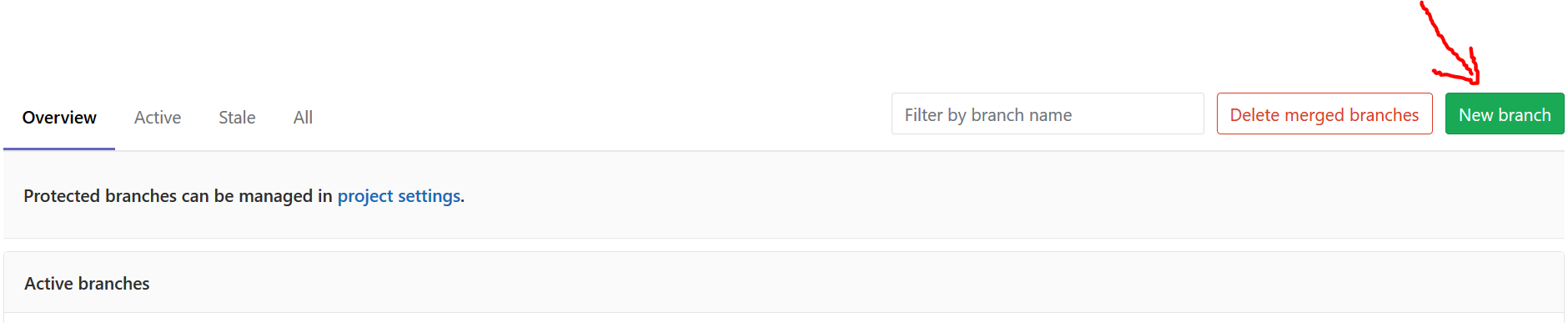 Click on NEw Branch.